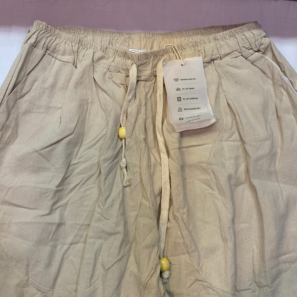 Coofandy- Linen-like, elastic waist Bermuda shorts with drawstring Size XXXL NWT - Picture 2 of 7